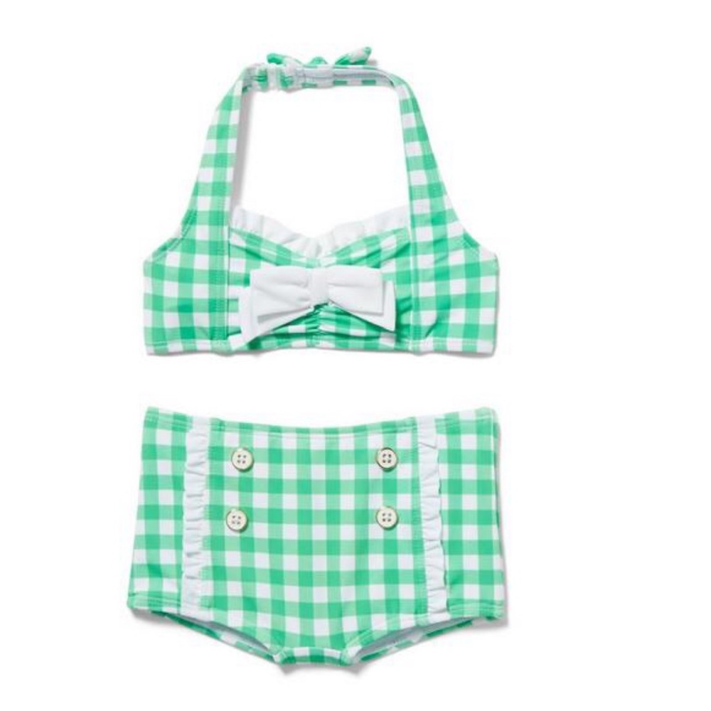 Janie and Jack Gingham Bikini Size 8 EUC
